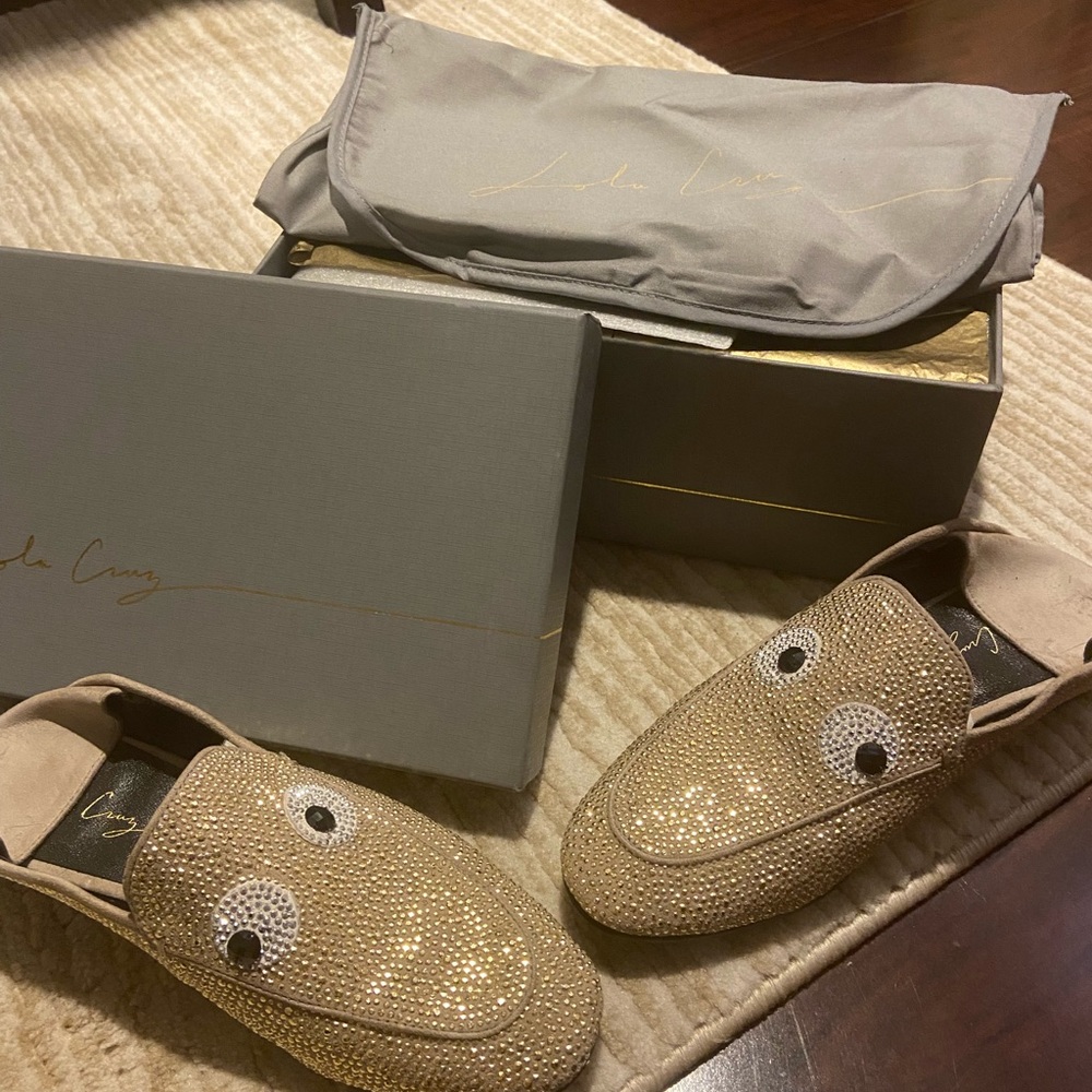 Lola Cruz Eyes On You rhinestone loafers - size 6 - Picture 7 of 11